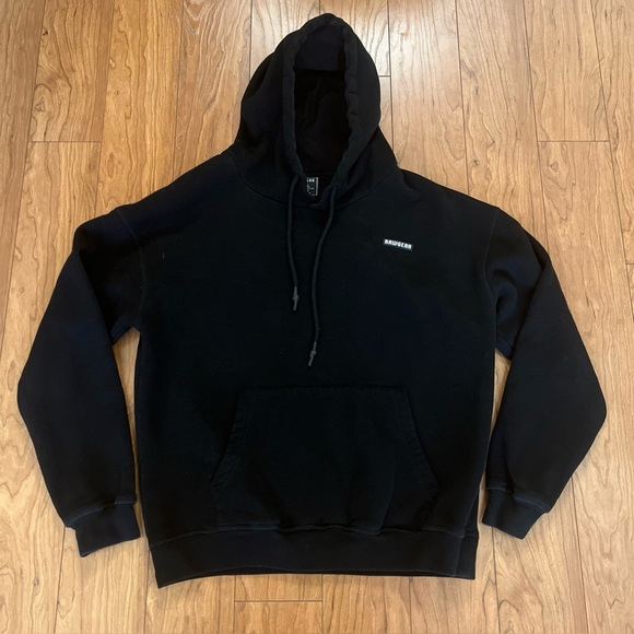 RawGear Sweater Men's Large (Fits Smaller) Black Hoodie Sweatshirt Cotton Blend - Picture 1 of 4